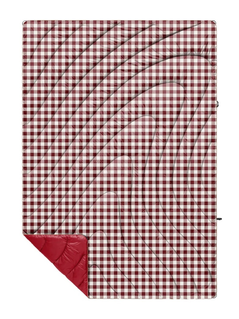 Rumpl Original Puffy 1P Blanket Red Gingham camping backpacking packable